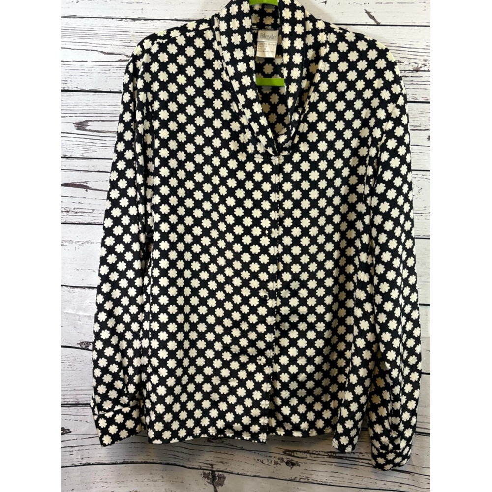 Women's Bleyle Blouse Plus Size 18 Black & White Floral
